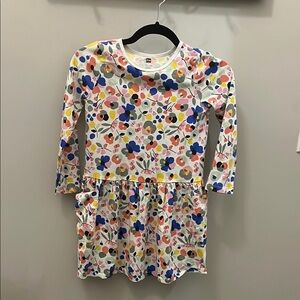 Girls Tea Collection Dress Long Sleeves Floral Size 10